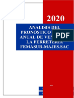 Analisis Del Pronóstico Y Plan Anual de Ventas de La Ferreteria Femasur-Majes - Sac