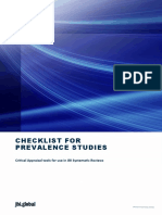 Checklist For Prevalence Studies