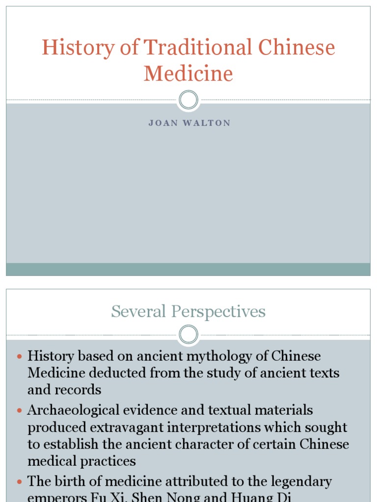 History of Traditional Chinese Medicine | PDF | Traditional Chinese ...