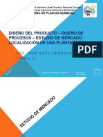 Clase Nro 1 - DISEÑO DEL PRODUCTO - DISEÑO DE PROCESOS - ESTUDIO DE MERCADO - LOCALIZACIÓN DE UNA PLANTA QUÍMICA