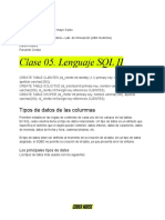 Clase 05 - Lenguaje SQL II
