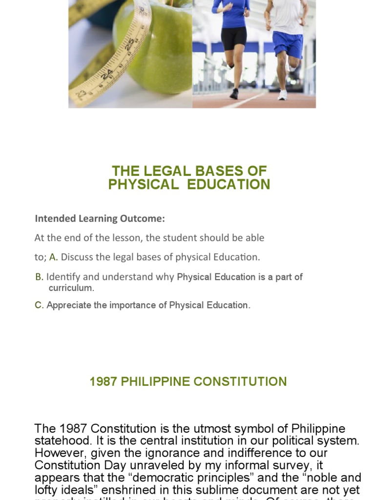 Legal Bases of Physical Education in the Philippines | PDF | Physical ...