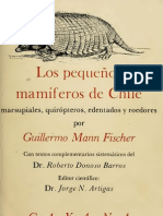 Los Pequeños Mamíferos de Chile - G. Mann (Universidad de Concepción, 1978)
