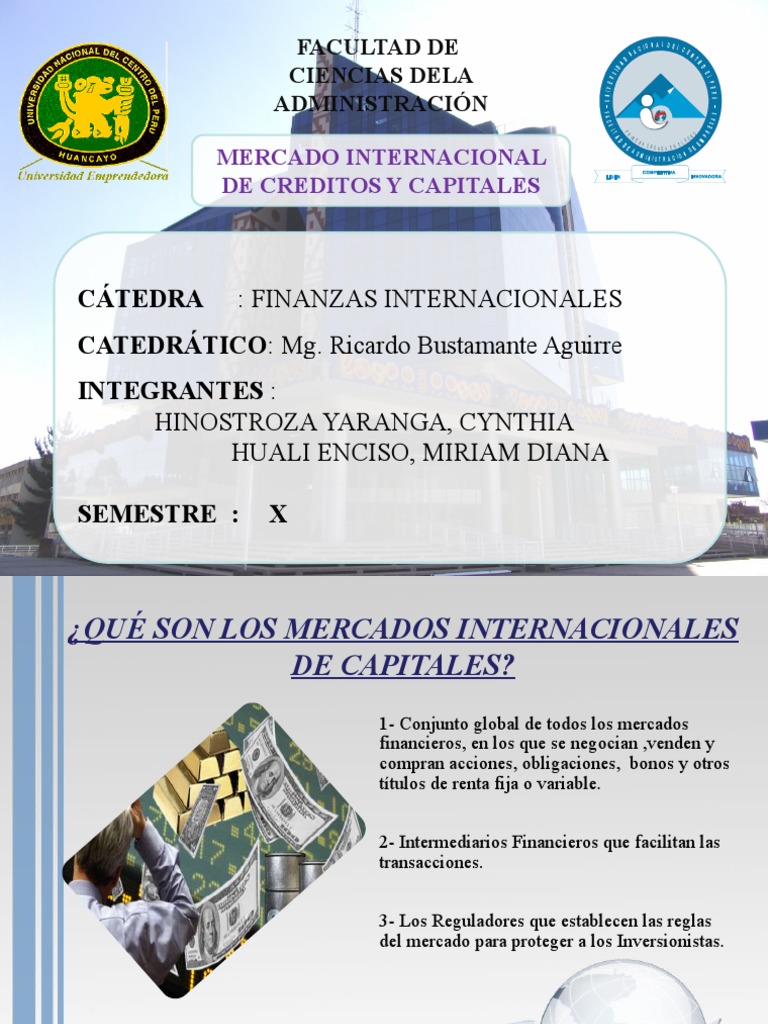 Mercado Internacional de Creditos y Capitales | PDF | Bancos | Mercado ...