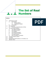 Module 1.1 The Sets of Real Numbers