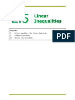 Module 2.5 Linear Inequalities