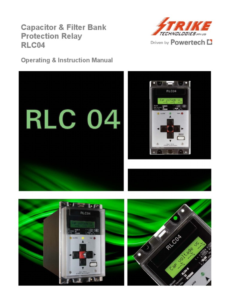 RLC04-B Protection Relay Manual | PDF | Capacitor | Relay