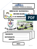 2021 - Módulo de Matemática 10° - I y Ii Segundo Trimestre