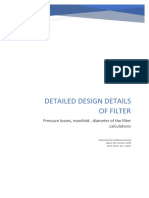 Detailed design details of the filter