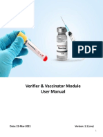 Verifier & Vaccinator Module User Manual: Date: 22-Mar-2021 Version: 1.1 (Rev)