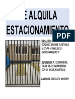 Alquiler de Estacionamiento, Afiche