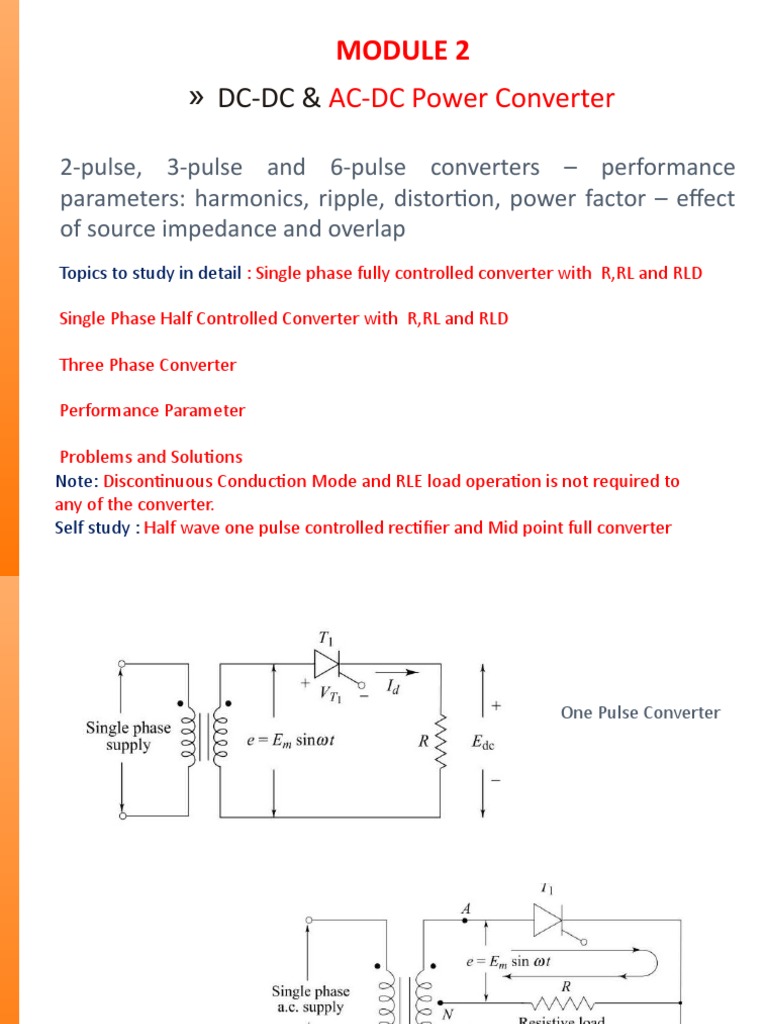 Single Phase and Three Phase Rectifiers Numericals PDF Rectifier