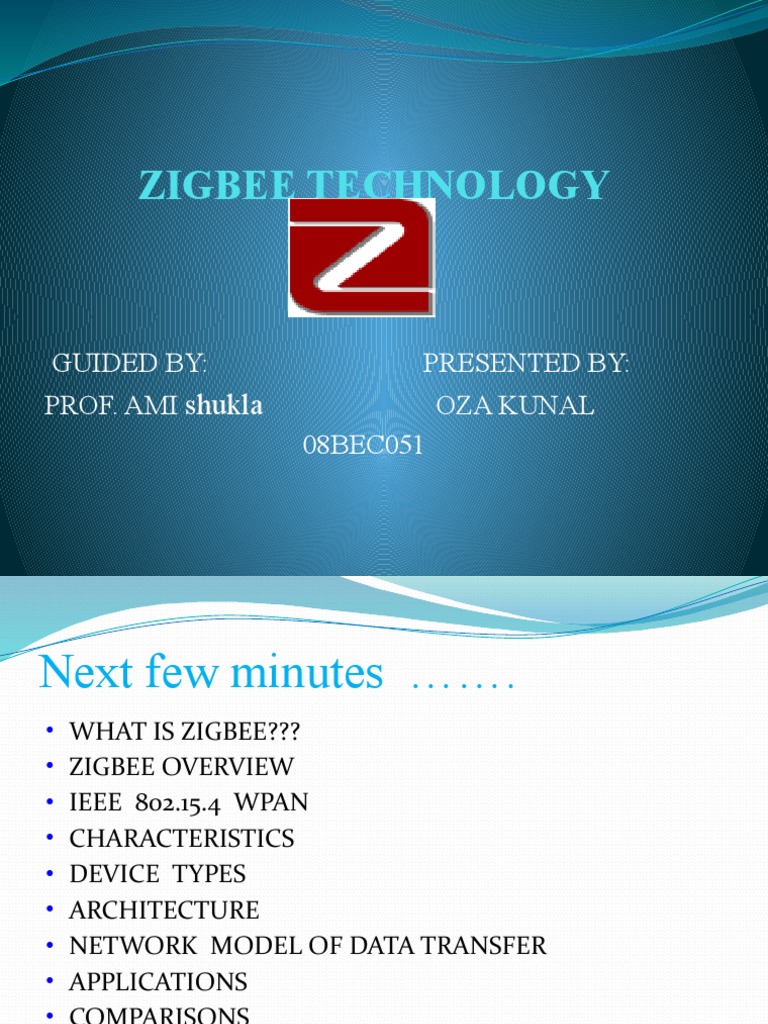 Zigbee Presentation | PDF | Computer Network | Network Topology