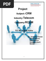 Project CRM Telecom Rcom: Subject:-Industry: Company