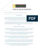 Introduction of Noun Modifier