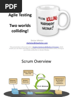 Agile Testing and The Role of The Agile Tester KWSQA 2009-11-25