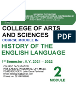 College of Arts and Sciences: History of The English Language