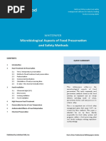 Microbiological Aspects of Food Preservation and Safety Methods