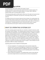 Operating System: What Do Operating Systems Do?