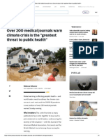 Over 200 Medical Journals Warn Climate Crisis Is The - Greatest Threat To Public Health