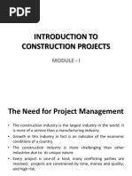 Introduction To Construction Projects: Module - I