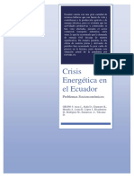 Tarea 3-Problemas Socioeconómicos. Crisis Energetica en El Ecuador