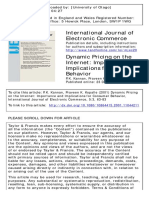 Dynamic Pricing On The Internet Importance and Implications For 2001