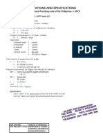 Plumbing Computations and Specifications