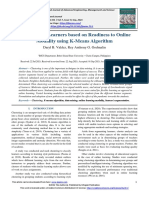 Clustering of Learners based on Readiness to Online Modality using K-Means Algorithm