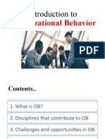 Introduction To: Organizational Behavior