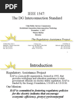 IEEE 1547: The DG Interconnection Standard: The Regulatory Assistance Project