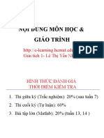 NỘI DUNG MÔN HỌC GIÁO TRÌNH