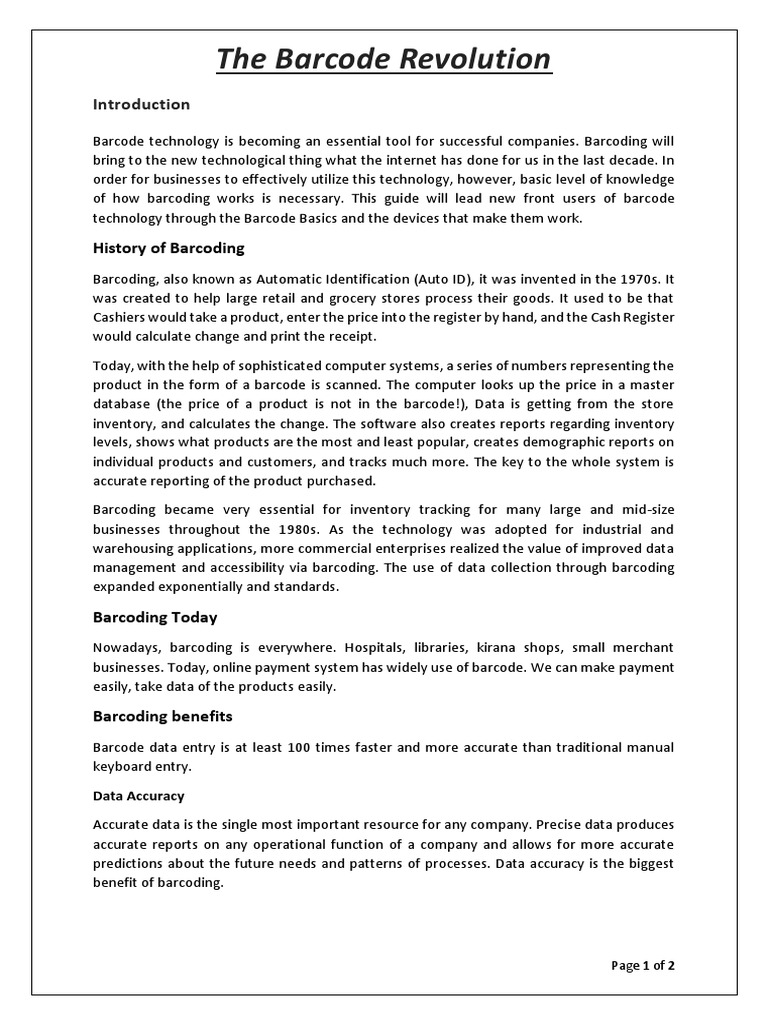 The Barcode Revolution Pdf Barcode Computing