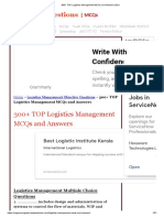 Write With Con Dence: 300+ Top Logistics Management Mcqs and Answers