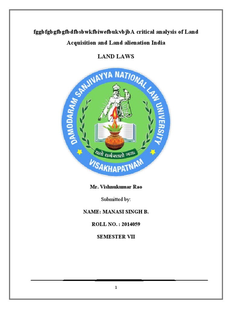 Land Acquisition Analysis in India | PDF | Eminent Domain | Property