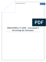 HRMT20024, T1 2020 - Assessment 2 Reviewing The Literature