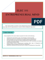ELEC 101 Entrepreneurial Mind: Course Outcome