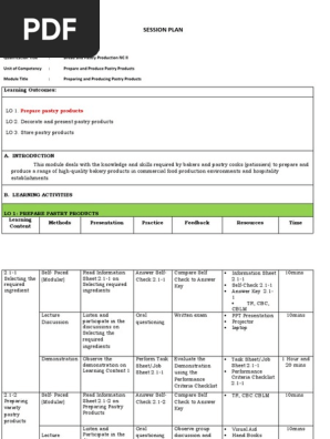 Session Plan