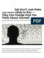 Targeted Ads Don’t Just Make You More Likely to Buy — They Can Change How You Think About Yourself