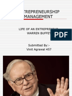Life of An Entrepreneur Warren Buffet