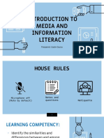 Introduction To Media and Information Literacy: Prepared: Gayle Duroy