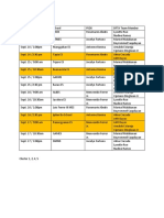 Team 1 DFTAT Schedule Opening of Classes