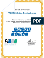 PROFIBUS Online Training Course: Certificate of Completion