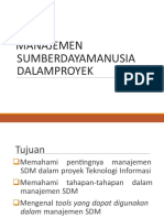 Manajemen Sumber Daya Manusia Proyek