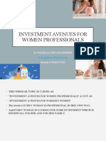 Investment Avenues For Women Professionals: DR Padmaja Priyadarshini