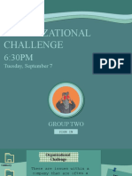 Organizational Challenge: Tuesday, September 7