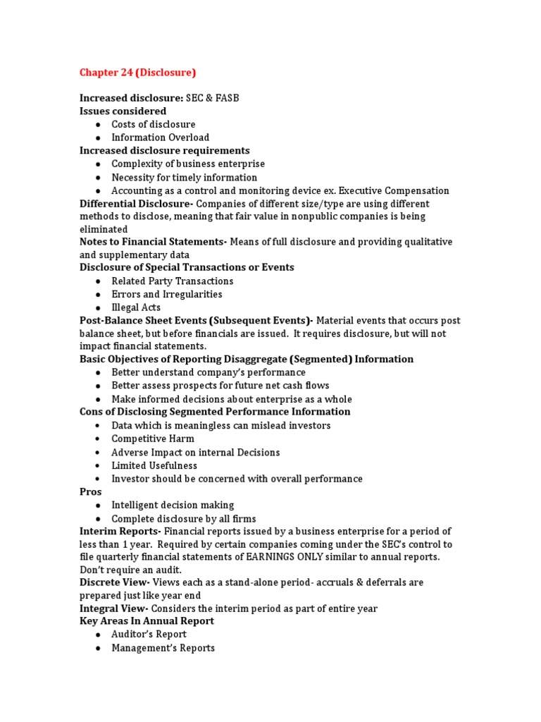 SEC Disclosure and Revenue Recognition Guide | PDF | Financial ...
