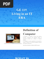 GE 119 Living in An IT ERA