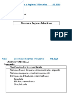 Sistemas e Regimes de Tributacao