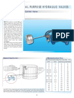 General Purpose Hydraulic Valves: Bi - Level Float Control Valve